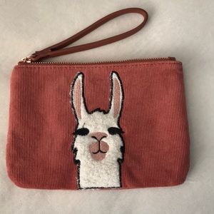 ✨Suede llama clutch✨
